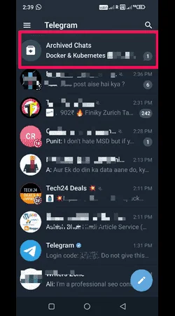 How To Unarchive Chats In Telegram Archive chat list